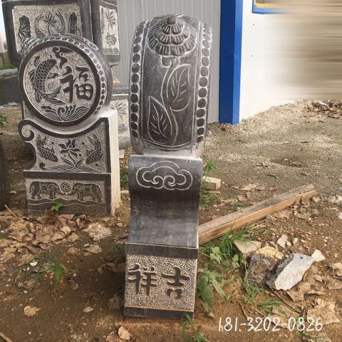 青石吉祥抱鼓石雕塑