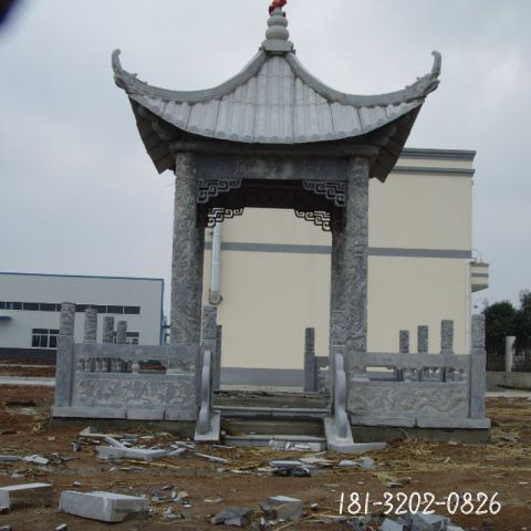 仿古四角凉亭雕塑