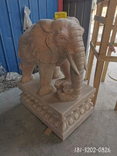 仿古公园大象动物雕塑