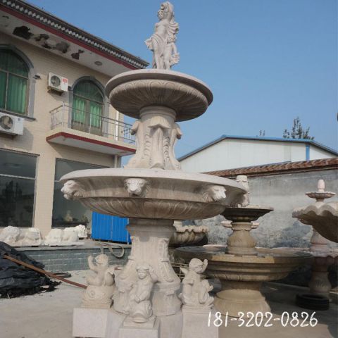 广场西方喷泉人物石雕