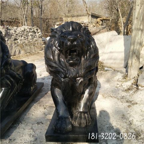 石雕公园动物狮子雕塑