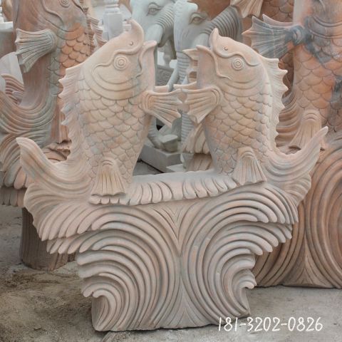公园景观鲤鱼石雕