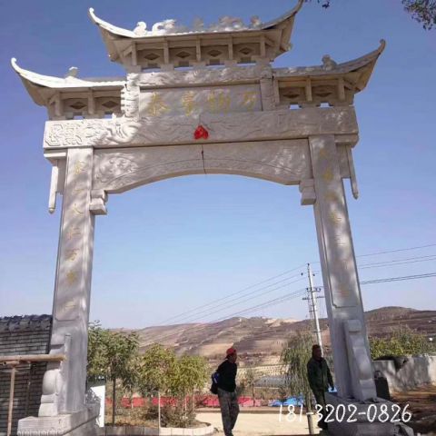 大型石雕牌坊雕塑