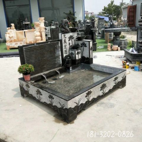 荷塘月色流水池雕塑