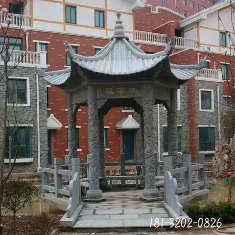 小区仿古凉亭石雕