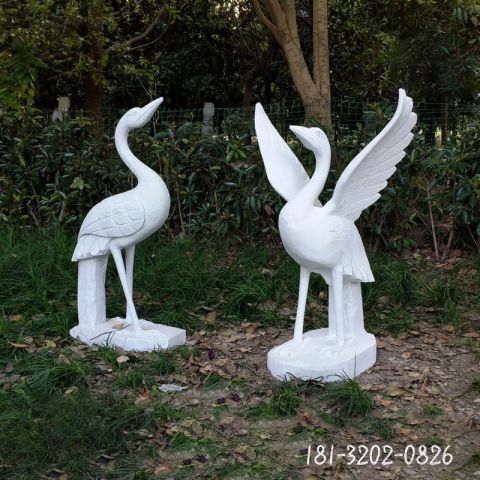 汉白玉动物仙鹤
