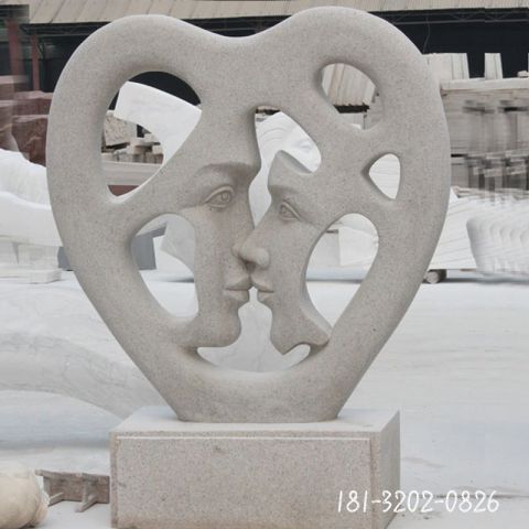 情侣爱心景观石雕