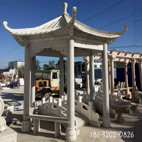 大型四角凉亭雕塑