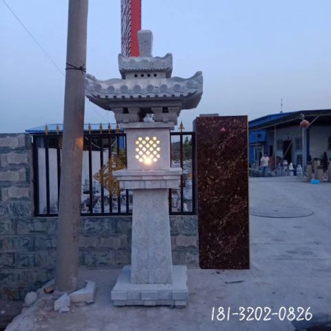 小区门口石灯雕塑