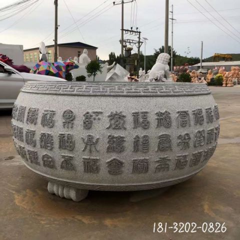 户外鱼缸大理石雕塑