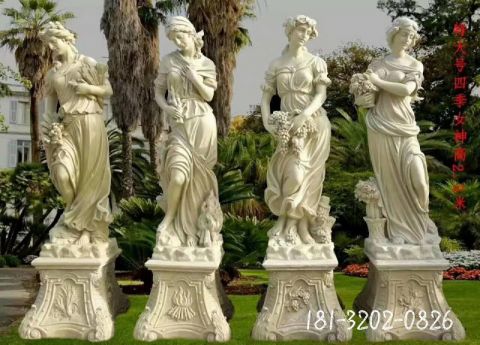 城市广场四季神石雕