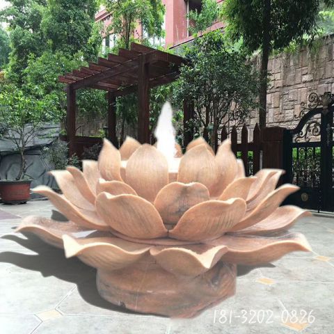 公园荷花景观石雕