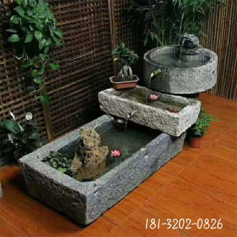 酒店仿古水槽流水池雕塑