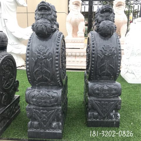 户外门墩抱鼓石雕塑