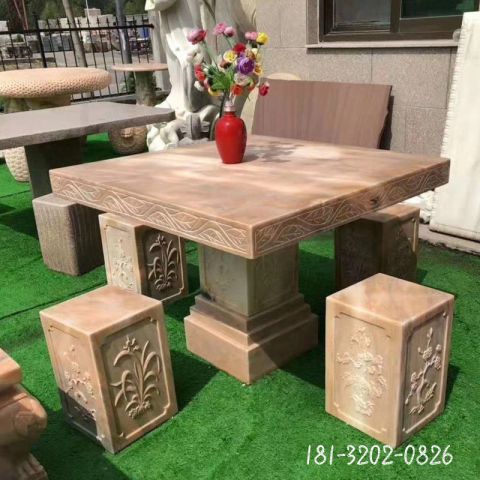 大型庭院仿古石桌凳