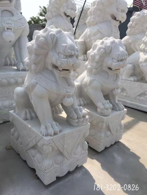 仿古动物狮子门墩