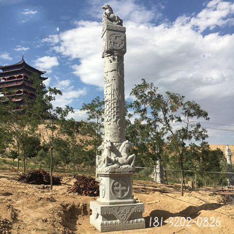 拴马桩建筑石雕龙柱