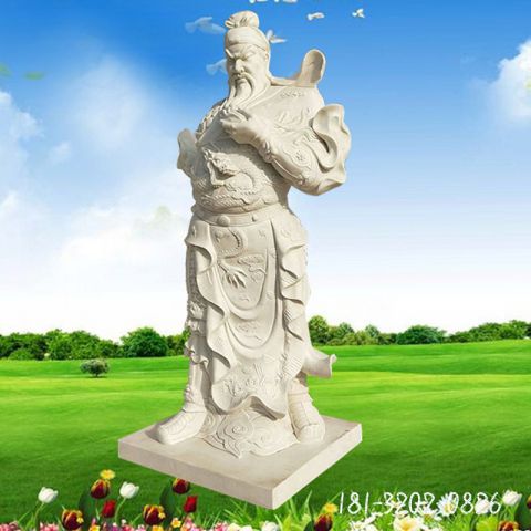 汉白玉关公人物雕塑
