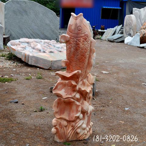 庭院鲤鱼喷泉雕塑