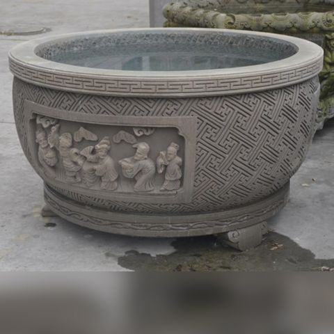 公园仿古鱼缸雕塑