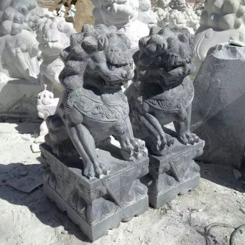 青石仿古动物狮子雕塑