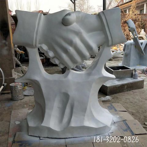 握手诚信景观石雕