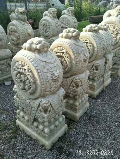 园林抱鼓石门墩雕塑