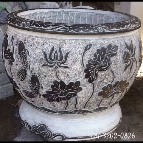 户外仿古水缸雕塑