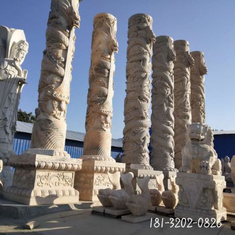 仿古龙柱建筑雕塑