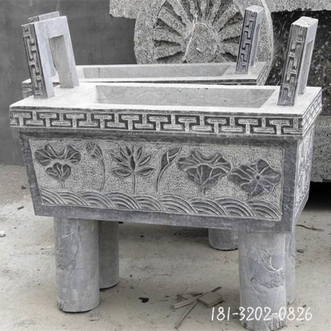 方形香炉雕刻石雕