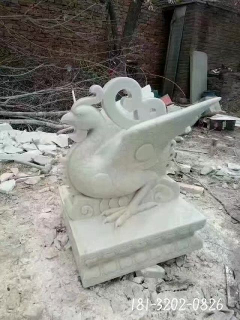 大理石动物鸡雕塑