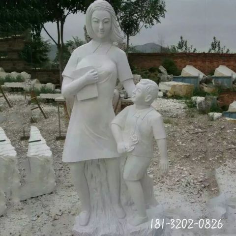 广场校园人物石雕