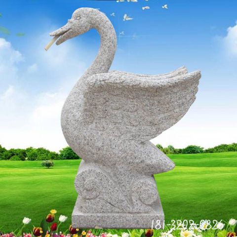 大理石动物天鹅雕塑