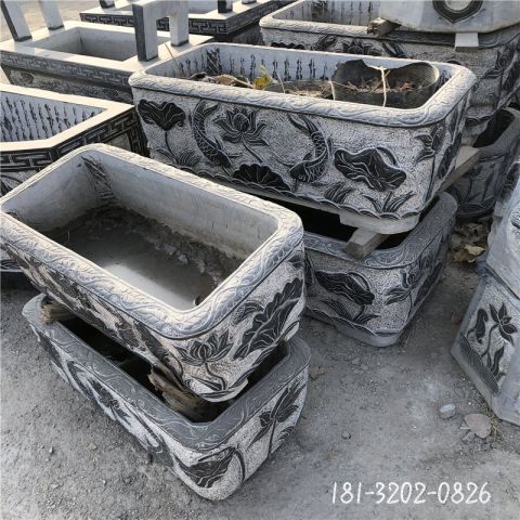 庭院大型仿古水缸雕塑