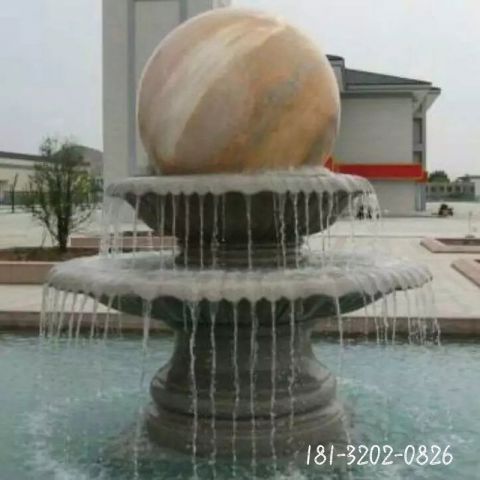 商业街风水球石雕