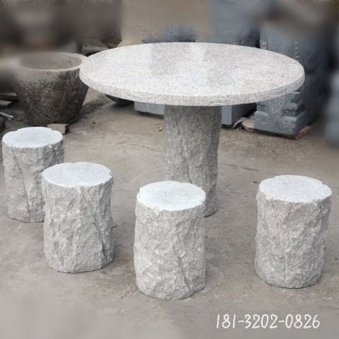 广场休息石桌凳