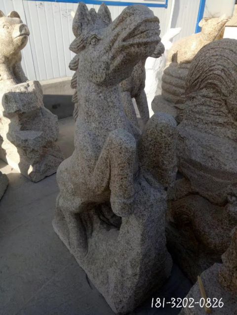 大型广场石雕马雕塑