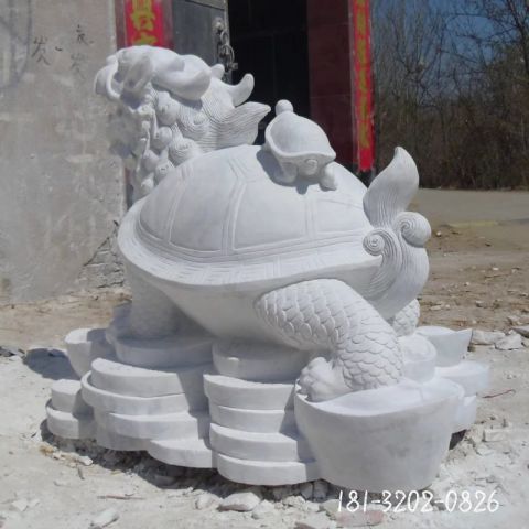 石雕动物户外龙龟雕塑