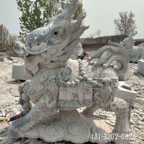动物仿古麒麟雕塑