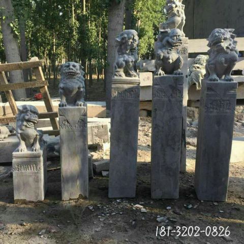 大理石拴马桩景观石雕
