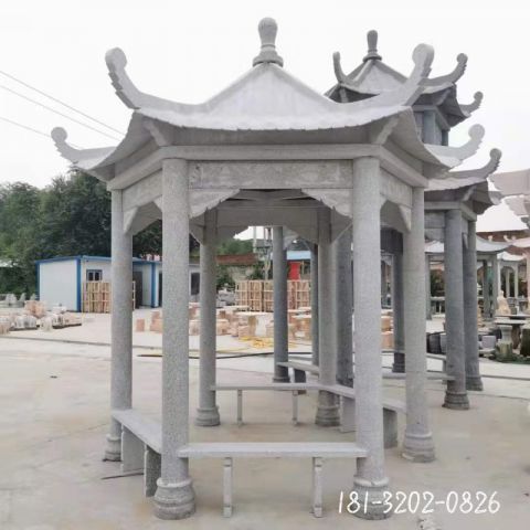 大型仿古建筑凉亭雕塑