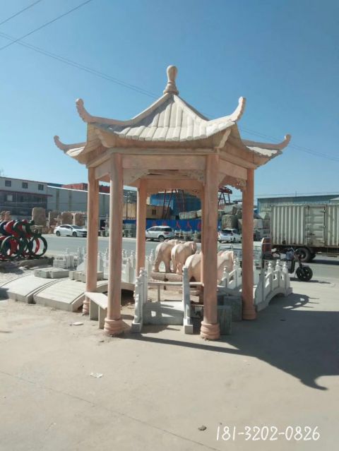 大型四角建筑凉亭雕塑