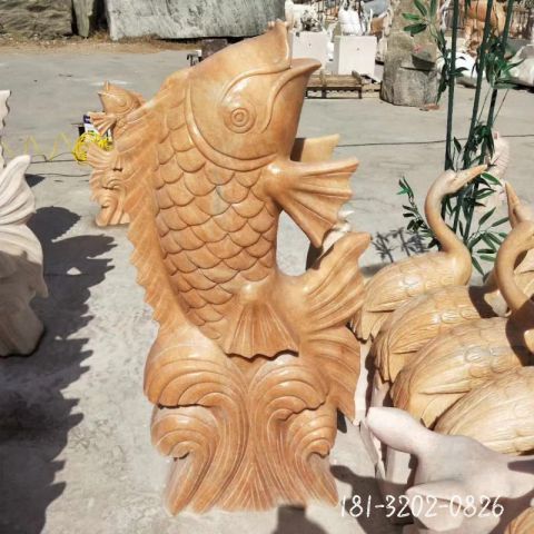 大型喷泉鲤鱼动物雕塑