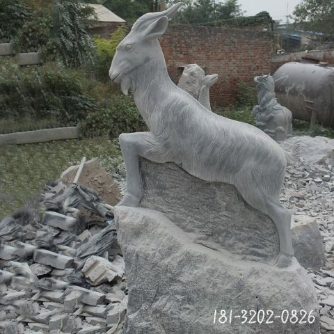 大理石仿真动物石雕羊