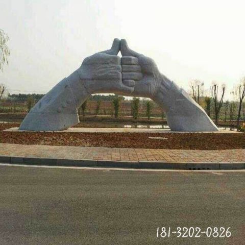 景区成交双手雕塑