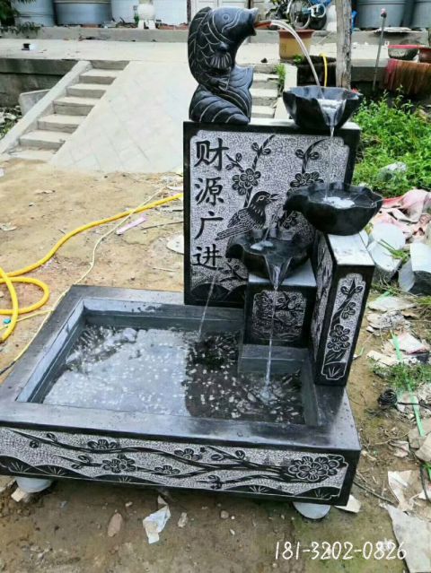 青石庭院流水池