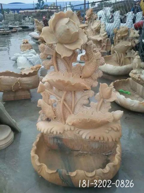 大型荷花水池雕塑