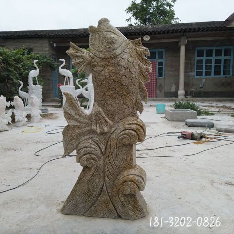 庭院鲤鱼动物雕塑