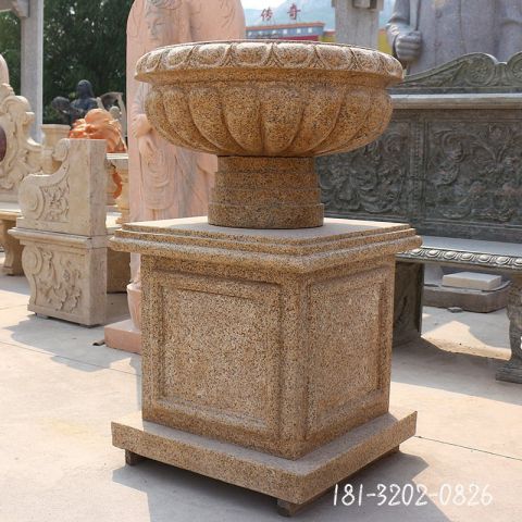 花岗岩小区景观花盆雕塑