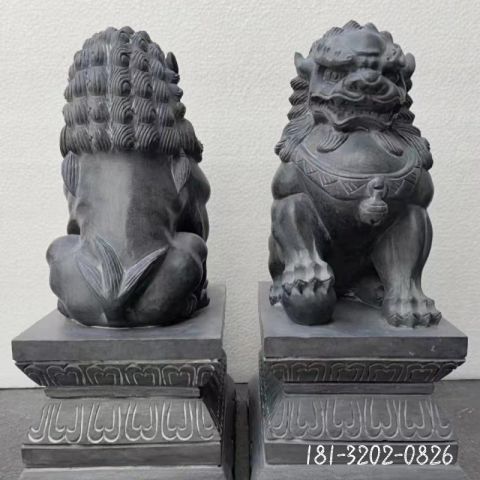 门口狮子门墩雕塑